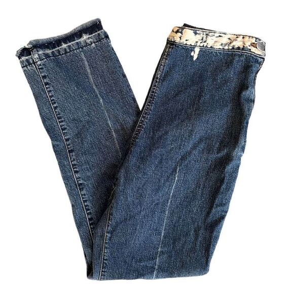 Rachel Comey High Waisted Bleach Washed Fray Jeans Size 2 - Picture 10 of 10